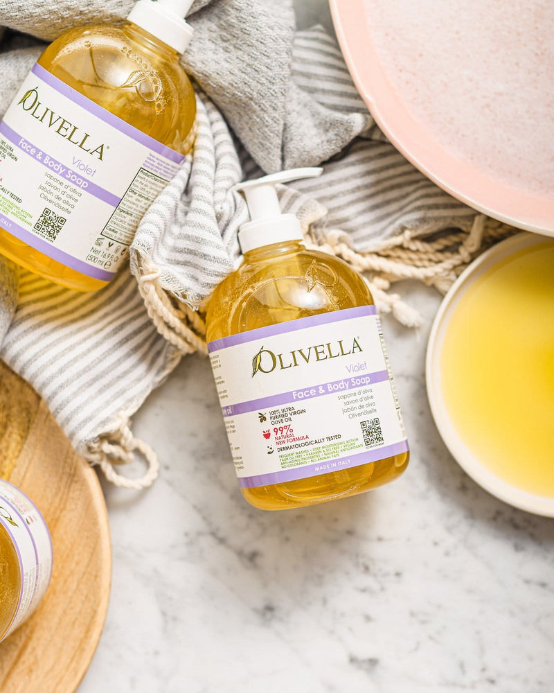 Olivella Face & Body Liquid Soap Violet - Olivella Europe