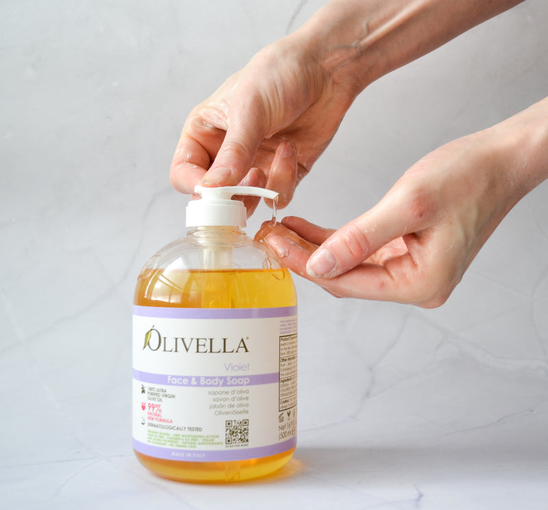 Olivella Face & Body Liquid Soap Violet - Olivella Europe